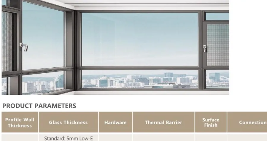 LT120 Outward Opening Window with Integrated Screen